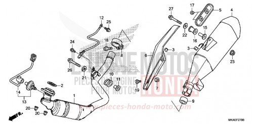 SILENCIEUX D'ECHAPPEMENT NC750DG de 2016